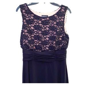 Lovely sequin & lace empire-top dressy dress